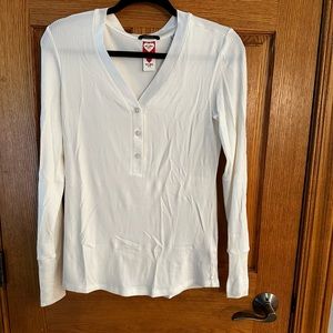Scotch and Soda white long sleeve top. Size Medium.